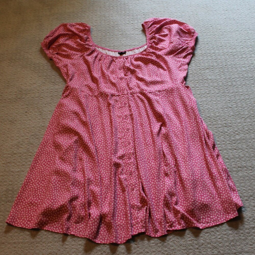 NWT Torrid Mini Button Front Skater Dress size 3X-Leopard Chateau Rose - Picture 10 of 10
